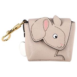 Custodia per auricolari Anya Hindmarch Rabbit in pelle beige Marrone Beige