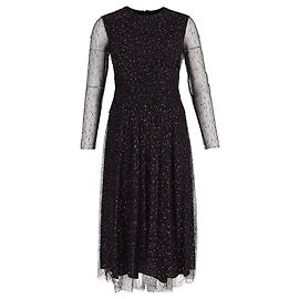 Robe mi-longue à manches transparentes Escada en polyester noir Noir