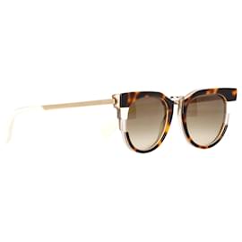 Fendi-Fendi Tortoise-Shell Cat-eye Sunglasses in Brown Acetate-Brown