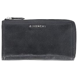 Givenchy-Givenchy Pandora Zip Wallet aus schwarzem Leder-Schwarz