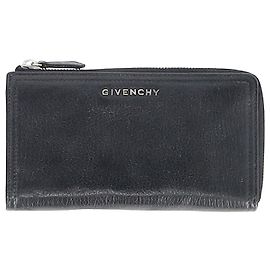 Givenchy Pandora Zip Wallet in Black Leather Black