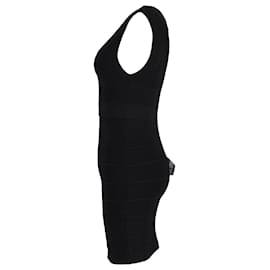 Herve Leger-Herve Leger Bandage Mini Dress in Black Polyester-Black