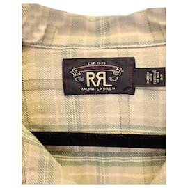 Autre Marque-Camisa Ralph Lauren RRL xadrez Camp em algodão bege-Marrom,Bege