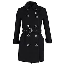 Burberry-Burberry Trench Coat in Black Wool-Black
