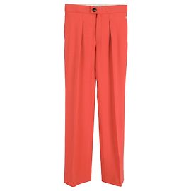 Pantalones Chloé de pernera recta en lana naranja Naranja