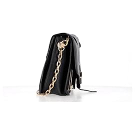 Versace-Versace Stardust Schultertasche aus schwarzem Leder-Schwarz
