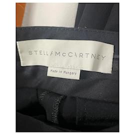 Stella Mc Cartney-Stella McCartney Pantalon Dana en Soie Noire-Noir