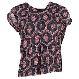 Isabel Marant-Blusa Isabel Marant Paisley estampada com decote em V em viscose multicolorida-Multicor