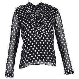 Autre Marque Dodo Bar Or Polka Dot Bluse aus schwarzer Viskose Schwarz