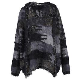 Saint Laurent Die offene Vorderseite und die Kapuze verleihen einen modernen Touch. Schwarz