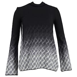 Missoni-Missoni Printed Turtleneck Sweater in Black Wool-Black