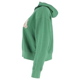 Palm Angels-Palm Angels Bear Fitted Hoodie in Green Cotton-Green