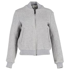 Acne-Giubbotto bomber Azura di Acne Studios in lana grigia-Grigio