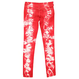 Isabel Marant-Isabel Marant Jeans Tie-Dye em Algodão Vermelho-Vermelho