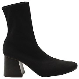 Céline Celine Soft Ballerina Sock Ankle Boots aus schwarzer Viskose-Strick Schwarz