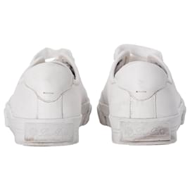 Loro Piana-Loro Piana Riverhead Low-Top-Sneakers aus weißem Leder-Weiß