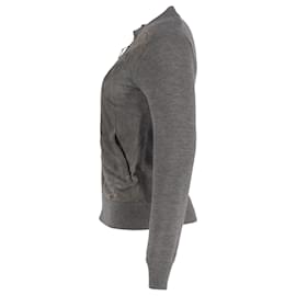 Ralph Lauren-Ralph Lauren Suede Panel Zip Jacket in Grey Suede-Grey