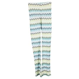 Pantalón Missoni Zigzag de algodón azul Azul