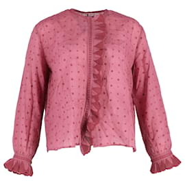 Isabel Marant-Isabel Marant Polka Dot Blouse in Pink Cotton-Pink