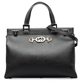 Gucci-Gucci Leder Zumi Medium Tote Bag Leder Schultertasche 564714.0 In sehr gutem Zustand-Andere