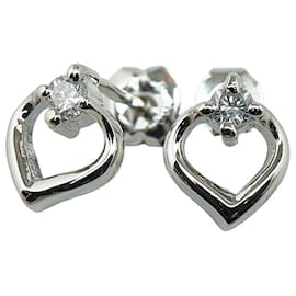 & Other Stories-Other Platinum Heart Stud Earrings  Metal Earrings in Good condition-Other
