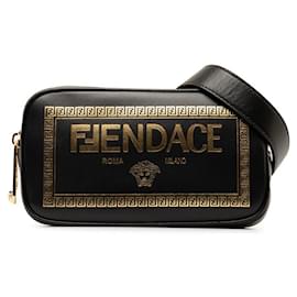 Fendi-Fendi Fendi x Versace Fendace Schultertasche Schultertasche aus Leder 7M0285 In sehr gutem Zustand-Andere