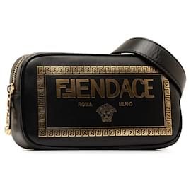 Fendi-Fendi Fendi x Versace Fendace Schultertasche Schultertasche aus Leder 7M0285 In sehr gutem Zustand-Andere