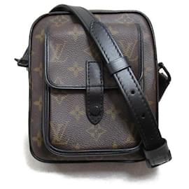 Louis Vuitton-Louis Vuitton Christopher Bolsa de lona com carteira vestível M69404 em boa condição-Outro