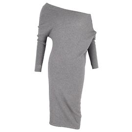 Robe à épaules dénudées Tom Ford en cachemire gris Gris