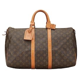 Louis Vuitton-Louis Vuitton Keepall 45 Bolsa de viagem em lona M41428 em boas condições-Outro