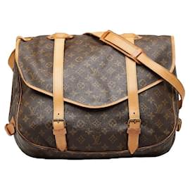 Louis Vuitton-Louis Vuitton Saumur 43 Canvas Shoulder Bag M42252 in good condition-Other