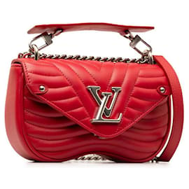 Louis Vuitton-Louis Vuitton Bolsa com corrente New Wave PM Bolsa de ombro em couro M51930 Em uma boa condição-Outro