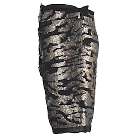 Isabel Marant-Minifalda de lentejuelas Isabel Marant en seda negra-Negro