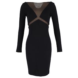 Abito cut-out a rete Emilio Pucci in cotone nero Nero