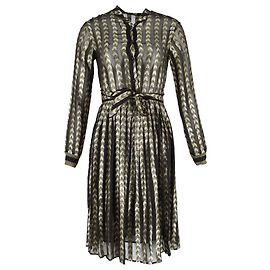 Autre Marque Dodo Bar Or – Soraya – Metallic-Hemdkleid aus schwarzer Viskose Schwarz