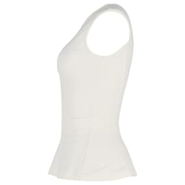 Stella Mc Cartney-Top sin mangas Stella McCartney de algodón blanco-Blanco