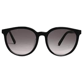Christian Dior-Black branded round sunglasses-Black