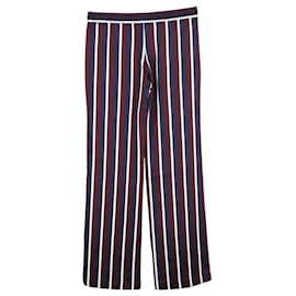 Joseph-Joseph Striped Wide-Leg Pants in Multicolor Silk-Other,Python print