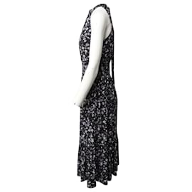 Michael Kors-Michael Kors Floral Print Halter Midi-Dress in Multicolor Polyester-Other