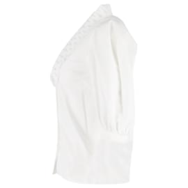 Sandro-Camisa Sandro Lilie de algodón blanco con mangas abullonadas-Blanco