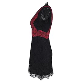 Sandro-Sandro Muse Lace Mini Dress In Black Polyester-Black