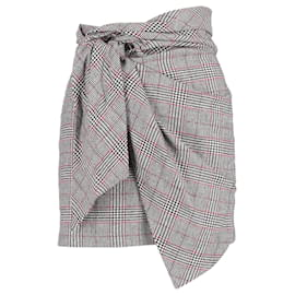 Isabel Marant-Isabel Marant Front-Knot Mini Skirt in Grey Wool-Grey
