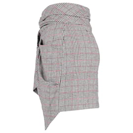 Isabel Marant-Isabel Marant Front-Knot Mini Skirt in Grey Wool-Grey