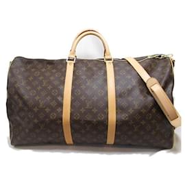 Louis Vuitton-Louis Vuitton Keepall Bandouliere 60 Canvas Travel Bag M41412 in good condition-Other