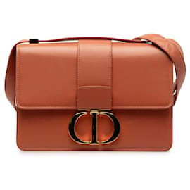 Dior-Dior Orange Leather 30 Montaigne Flap Bag-Orange