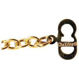 Dior-Dior Gold Ribbon Heart Pendant Necklace-Golden