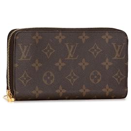 Louis Vuitton-Louis Vuitton Brown Monogram Zippy Wallet-Brown