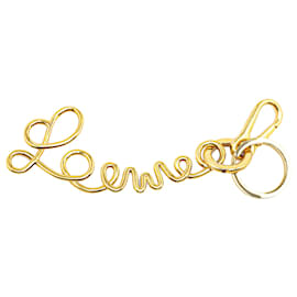 Loewe-LOEWE Gold Loewe Key Chain-Golden