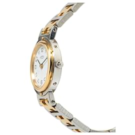 Hermès-Reloj Hermes Clipper de acero inoxidable y cuarzo plateado-Plata