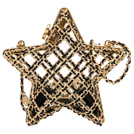 Chanel-Bolsa Chanel Gold CC Star Minaudiere-Dourado